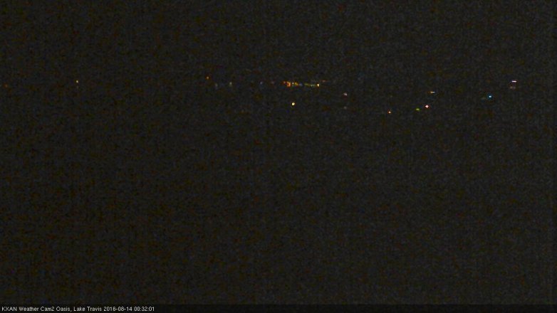 Lake Travis webcam, August 13, 2016 11:45 PM CT