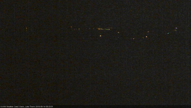 Lake Travis webcam, August 13, 2016 11:50 PM CT