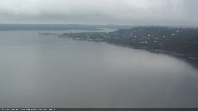 Lake Travis webcam, August 14, 2016 9:20 AM CT