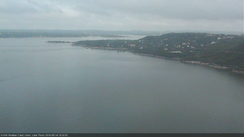 Lake Travis webcam, August 14, 2016 9:40 AM CT