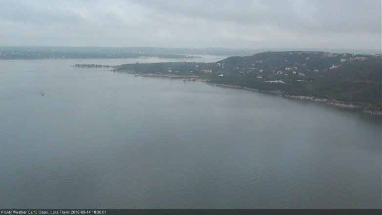 Lake Travis webcam, August 14, 2016 9:50 AM CT