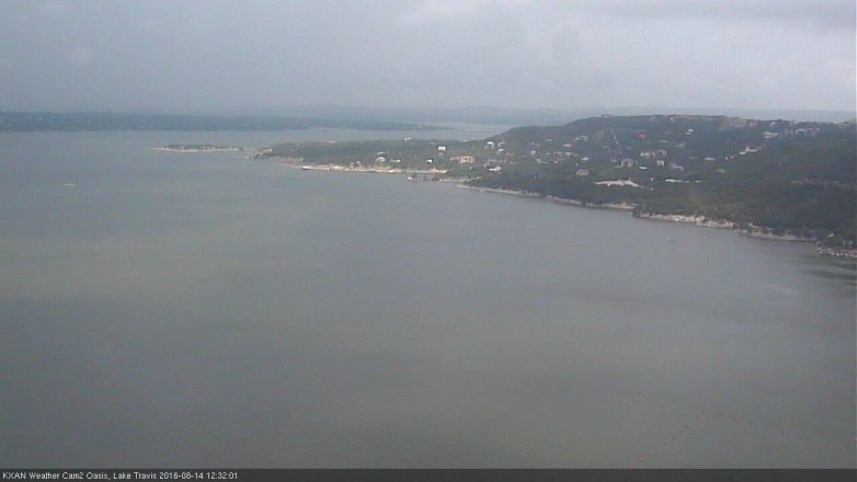 Lake Travis webcam, August 14, 2016 11:45 AM CT