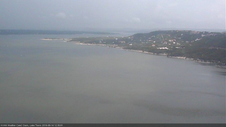 Lake Travis webcam, August 14, 2016 12:00 PM CT