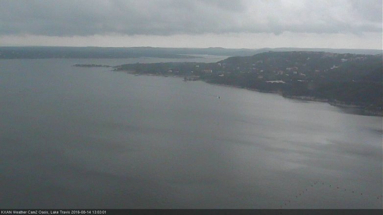 Lake Travis webcam, August 14, 2016 12:35 PM CT