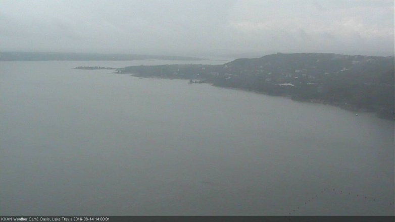 Lake Travis webcam, August 14, 2016 1:10 PM CT