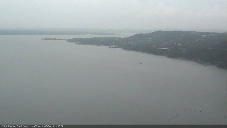 Lake Travis webcam, August 14, 2016 1:45 PM CT