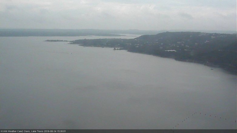 Lake Travis webcam, August 14, 2016 2:35 PM CT