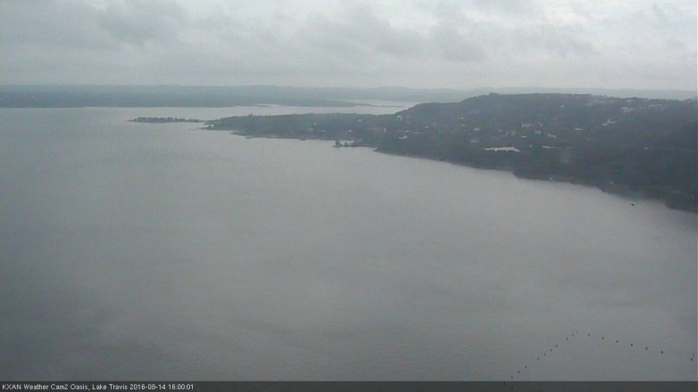 Lake Travis webcam, August 14, 2016 3:15 PM CT