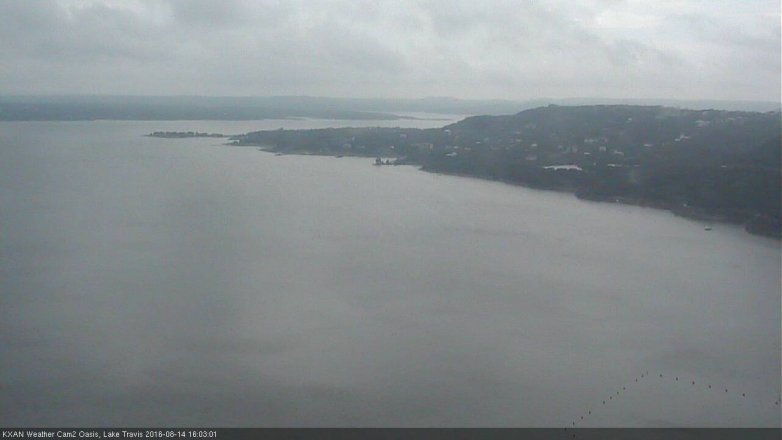 Lake Travis webcam, August 14, 2016 3:35 PM CT