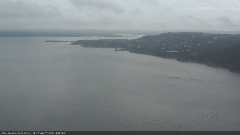 Lake Travis webcam, August 14, 2016 3:45 PM CT