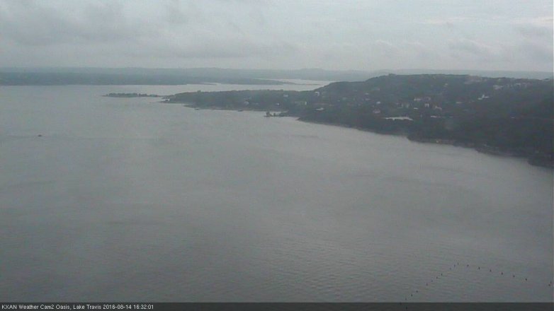 Lake Travis webcam, August 14, 2016 4:00 PM CT