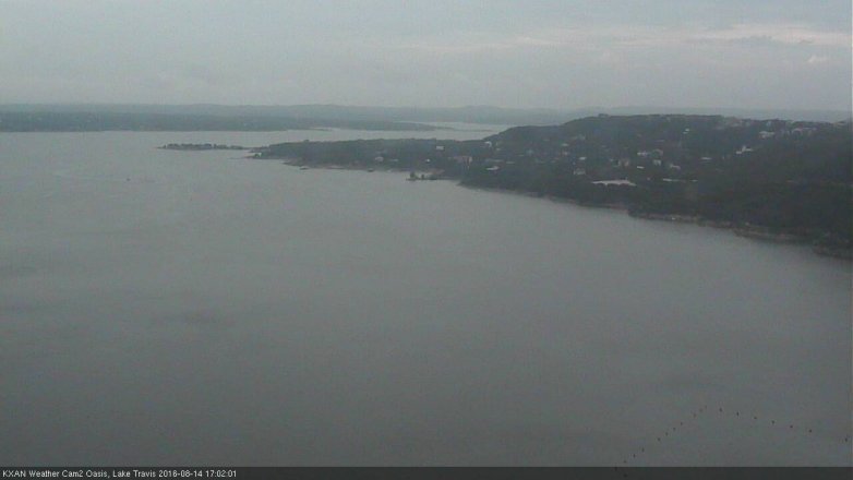 Lake Travis webcam, August 14, 2016 4:05 PM CT