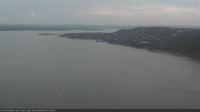Lake Travis webcam, August 14, 2016 4:55 PM CT
