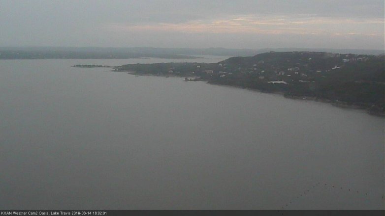 Lake Travis webcam, August 14, 2016 5:25 PM CT