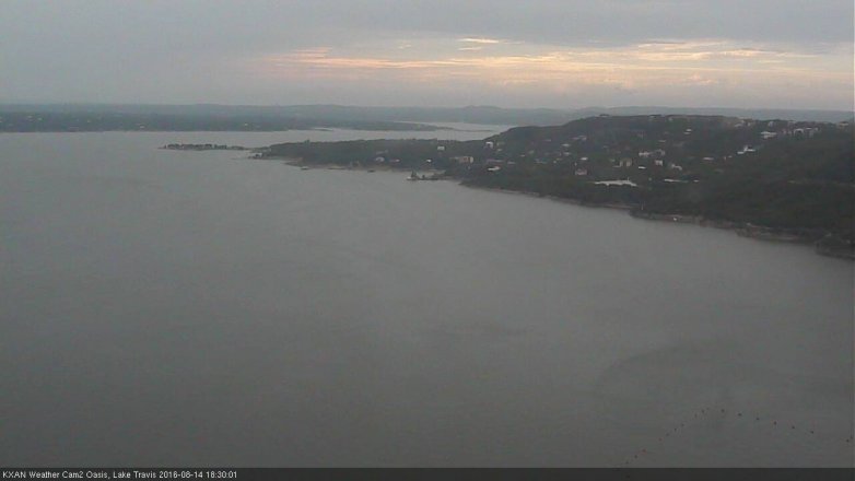 Lake Travis webcam, August 14, 2016 5:40 PM CT