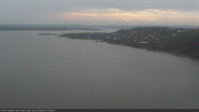Lake Travis webcam, August 14, 2016 6:05 PM CT