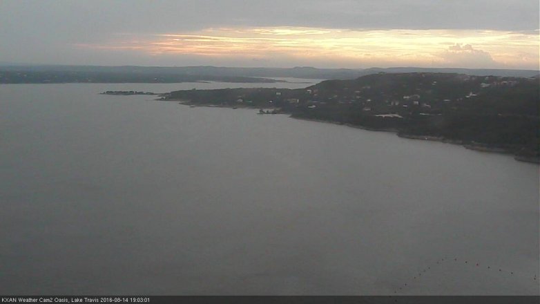 Lake Travis webcam, August 14, 2016 6:20 PM CT