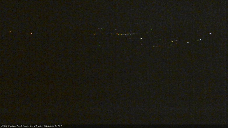 Lake Travis webcam, August 14, 2016 8:45 PM CT