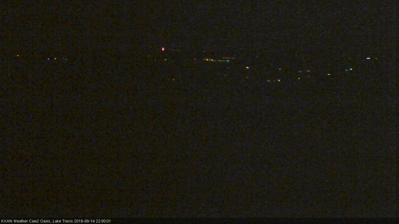 Lake Travis webcam, August 14, 2016 9:20 PM CT