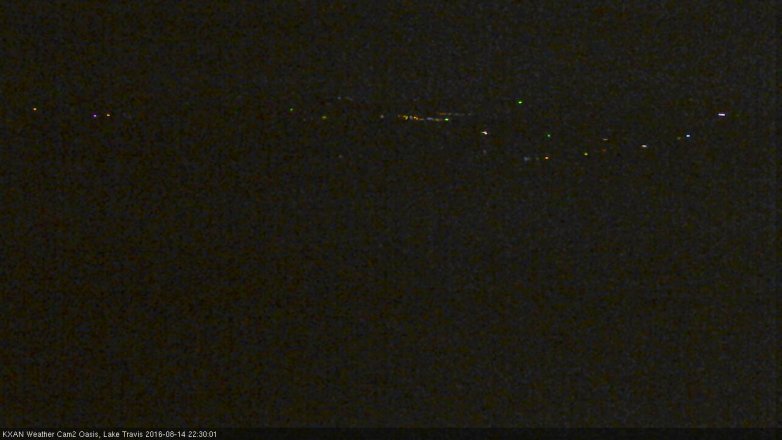 Lake Travis webcam, August 14, 2016 9:40 PM CT