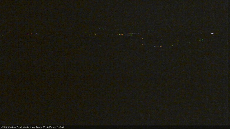 Lake Travis webcam, August 14, 2016 10:05 PM CT