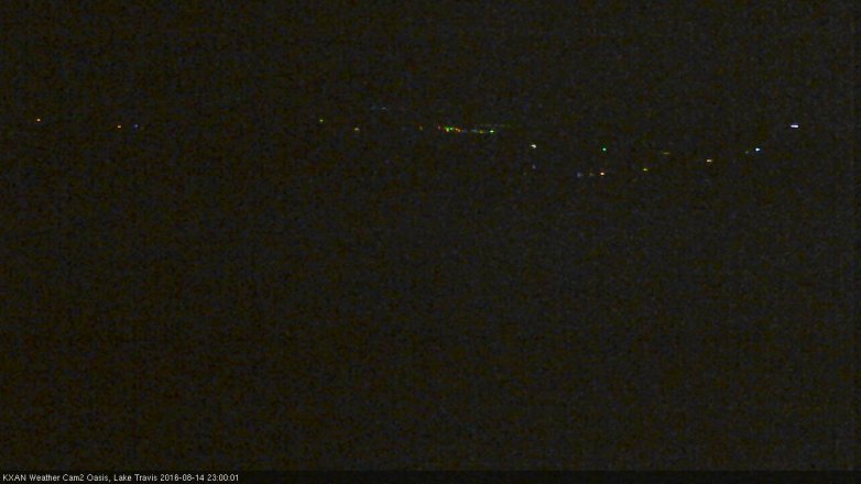 Lake Travis webcam, August 14, 2016 10:25 PM CT