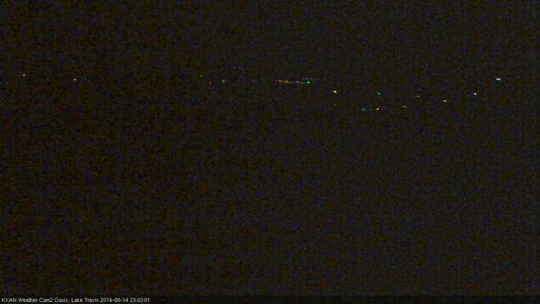 Lake Travis webcam, August 14, 2016 10:30 PM CT