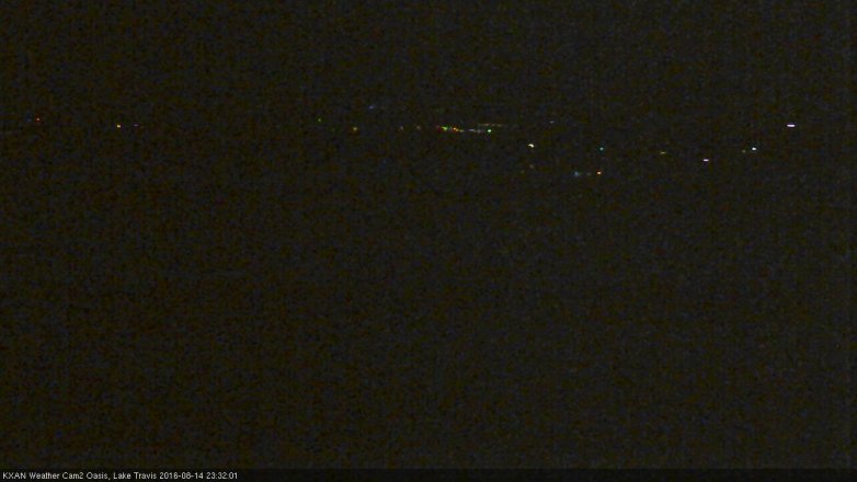 Lake Travis webcam, August 14, 2016 11:00 PM CT