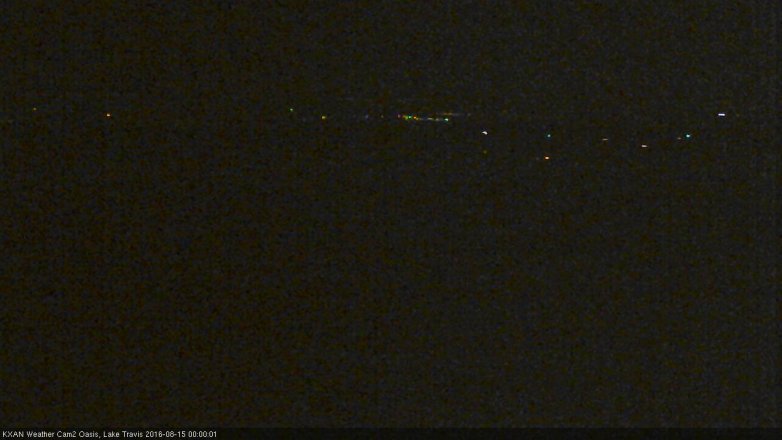 Lake Travis webcam, August 14, 2016 11:25 PM CT