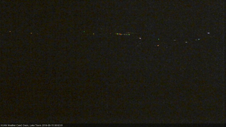Lake Travis webcam, August 14, 2016 11:30 PM CT