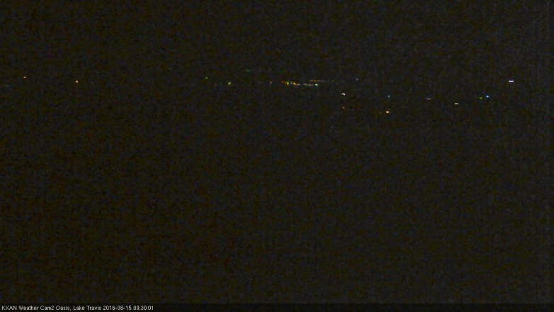 Lake Travis webcam, August 14, 2016 11:45 PM CT