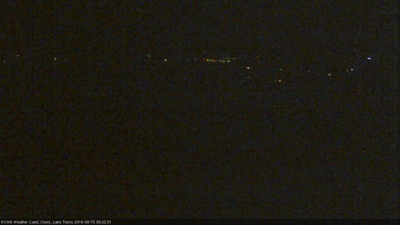 Lake Travis webcam, August 14, 2016 11:50 PM CT