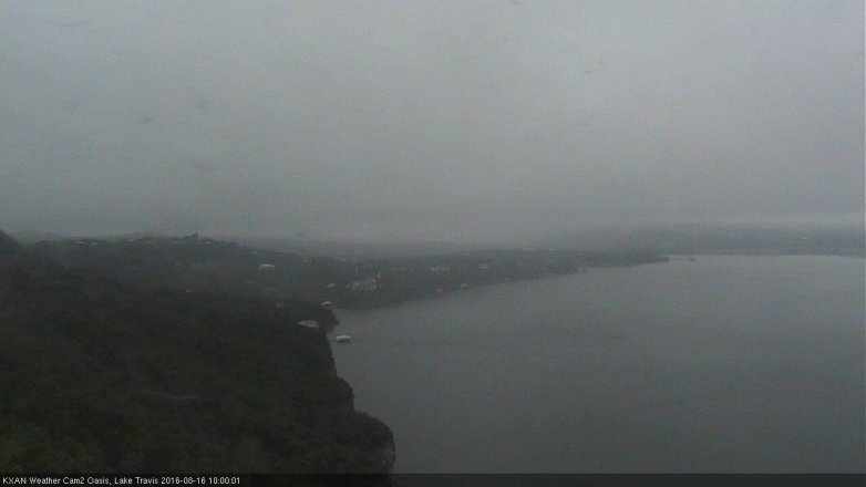 Lake Travis webcam, August 16, 2016 9:20 AM CT