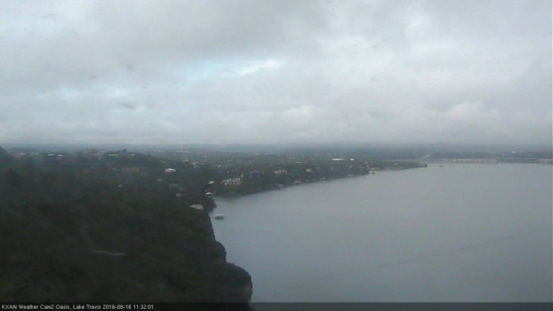 Lake Travis webcam, August 16, 2016 10:35 AM CT