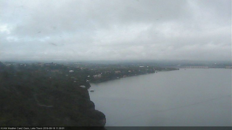Lake Travis webcam, August 16, 2016 10:55 AM CT