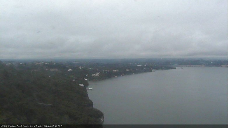 Lake Travis webcam, August 16, 2016 11:15 AM CT