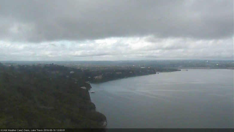 Lake Travis webcam, August 16, 2016 12:05 PM CT