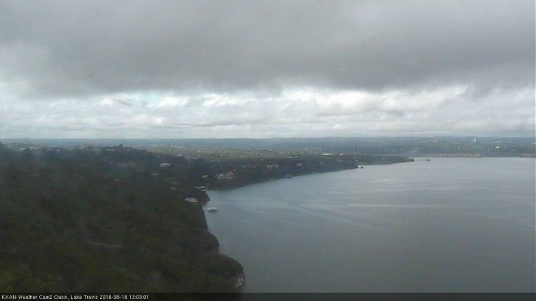 Lake Travis webcam, August 16, 2016 12:20 PM CT