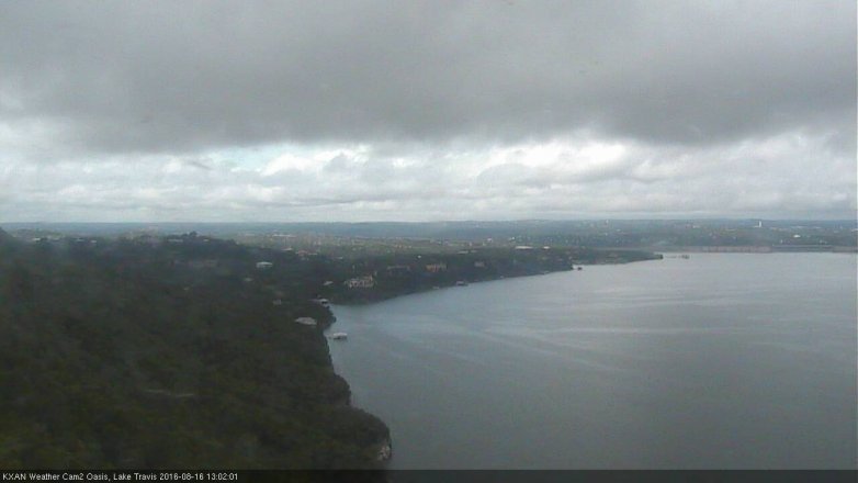 Lake Travis webcam, August 16, 2016 12:25 PM CT