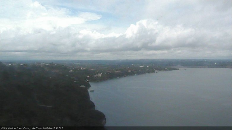 Lake Travis webcam, August 16, 2016 12:45 PM CT