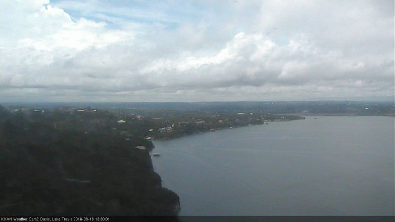 Lake Travis webcam, August 16, 2016 12:50 PM CT