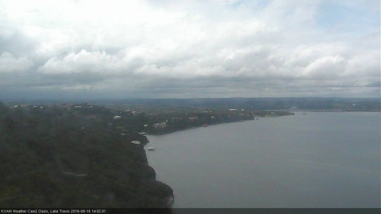 Lake Travis webcam, August 16, 2016 1:25 PM CT