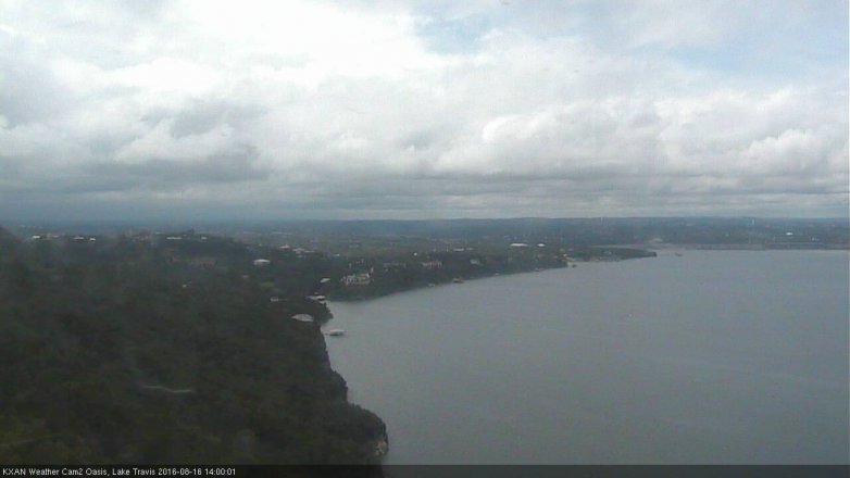 Lake Travis webcam, August 16, 2016 1:30 PM CT