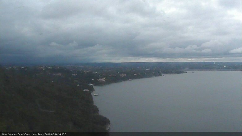 Lake Travis webcam, August 16, 2016 1:35 PM CT