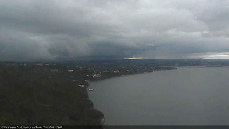 Lake Travis webcam, August 16, 2016 2:05 PM CT