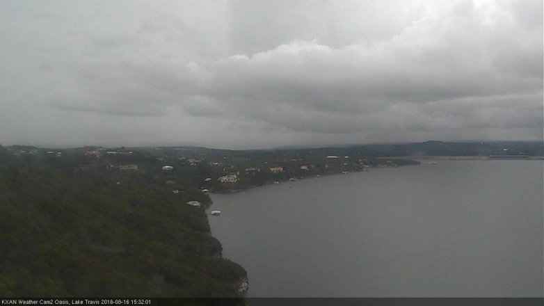 Lake Travis webcam, August 16, 2016 2:40 PM CT