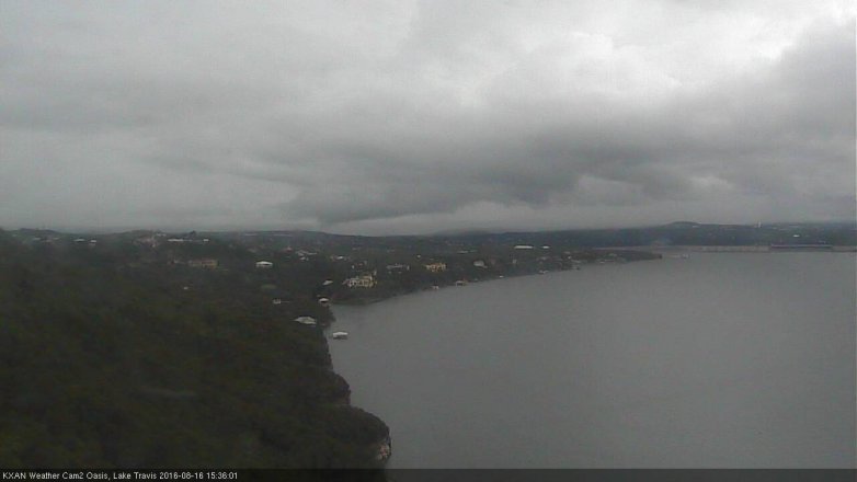 Lake Travis webcam, August 16, 2016 2:45 PM CT