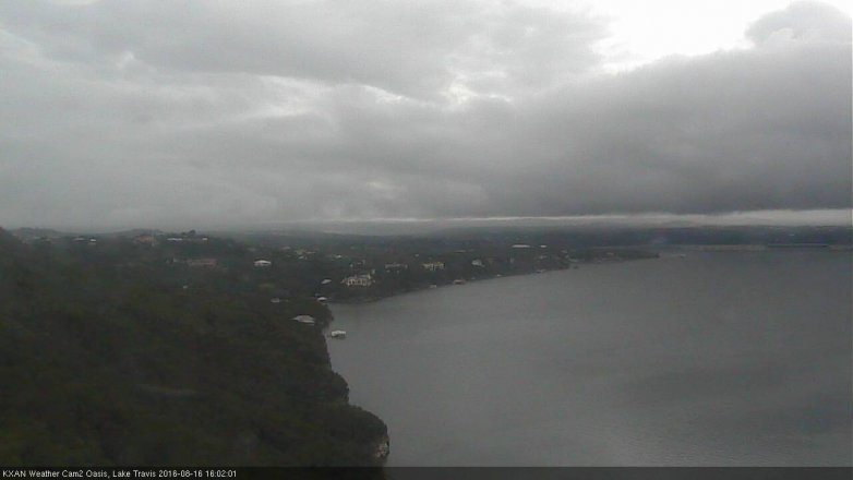 Lake Travis webcam, August 16, 2016 3:20 PM CT