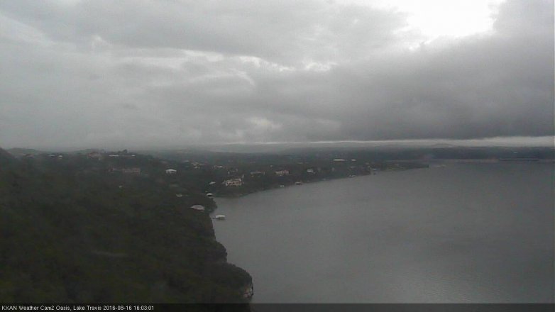 Lake Travis webcam, August 16, 2016 3:25 PM CT