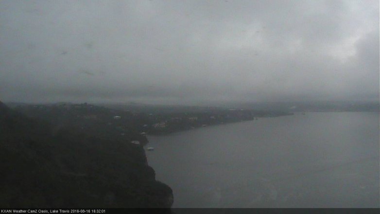 Lake Travis webcam, August 16, 2016 3:40 PM CT